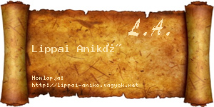 Lippai Anikó névjegykártya
